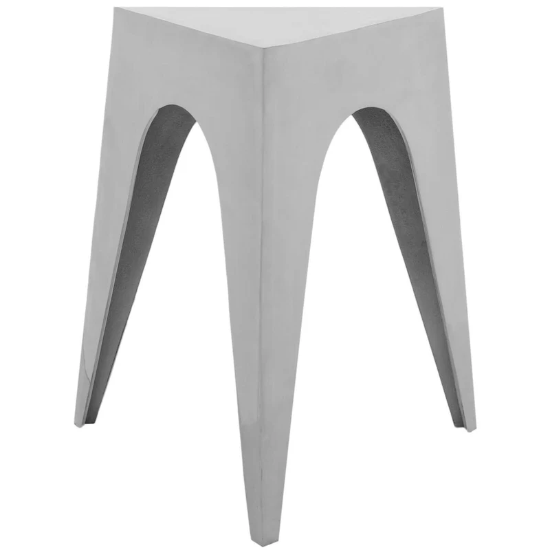 Silver Triangle Side Table, Single-Person Use