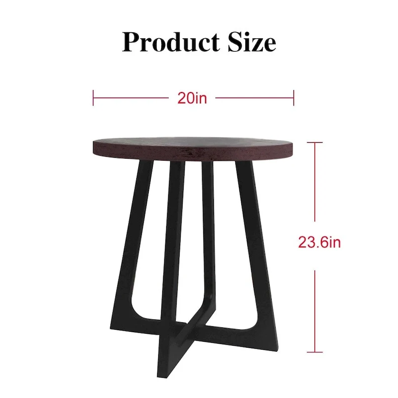 HGMart End Table 20 Inch Round Side Table Modern Living Room Small Coffee Table Nightstand