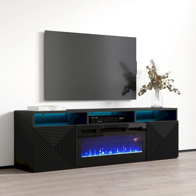 Giza EF Wall Mounted Electric Fireplace Modern 63 TV Stand
