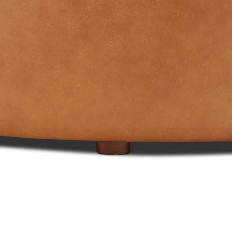 Poly & Bark Ascot Ottoman - Full Grain Genuine Italian Leather