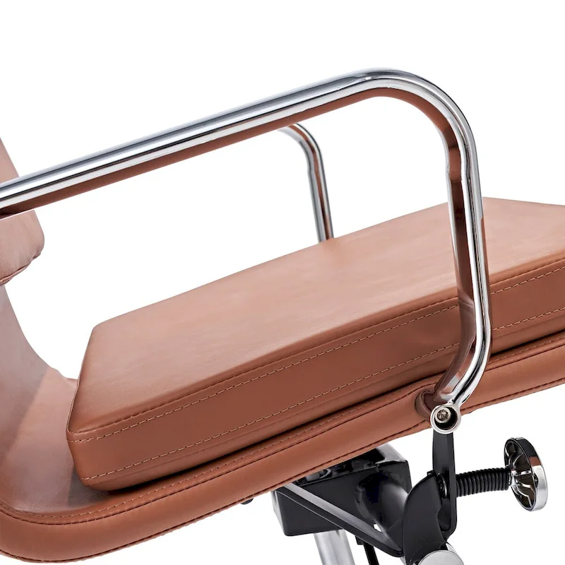 Office Chair PU Leather Adjustable ErgoChair with Thickened Cushion - N/A