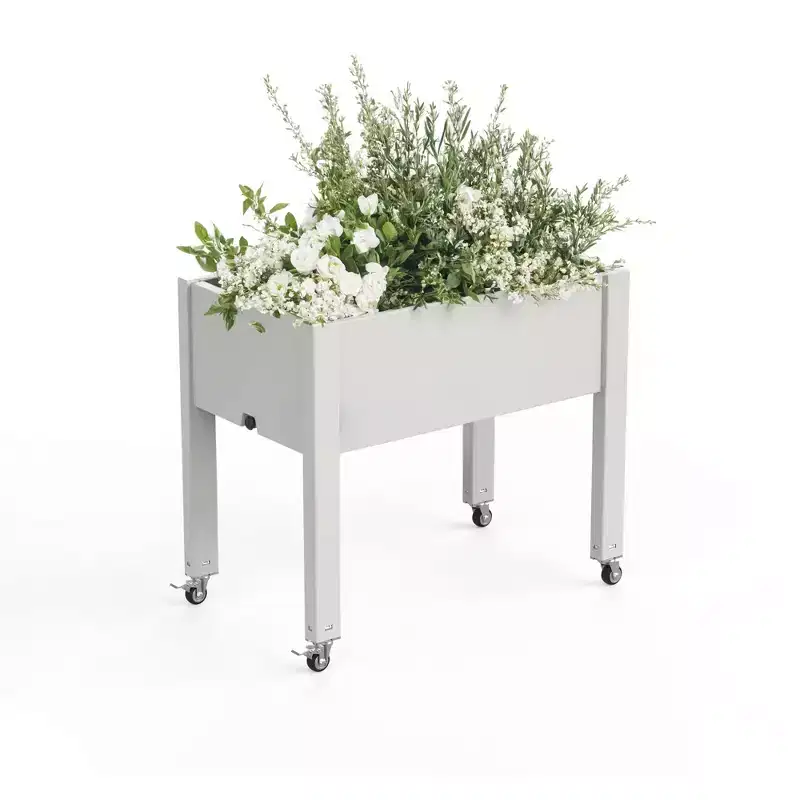 Chic Crate - Srushti Raised Garden Bed with Wheels for Indoor & Outdoor