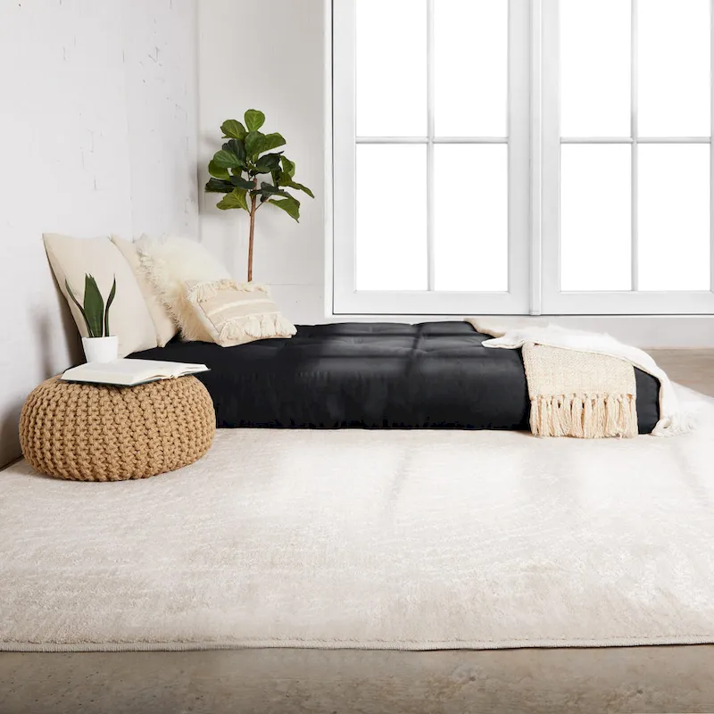 Queen Size 5-Inch Tufted Futon Mattress, Foam Fill, Foldable, Sofa Bed Convertible
