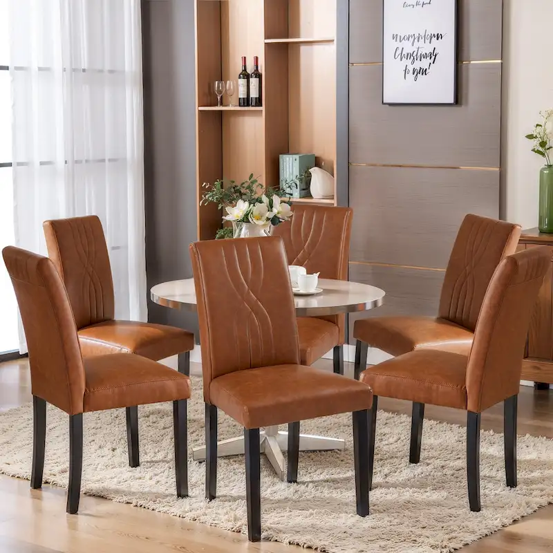 Upholstered Dining Chairs Set of 2/4/6, Fabric Dining Room Kitchen Side Chair, Parson Dining Chairs