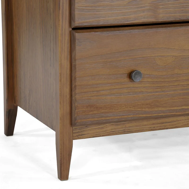 Coastal Solid Pine 5-Drawer Chest – Eco-Friendly, Smooth Metal Glides