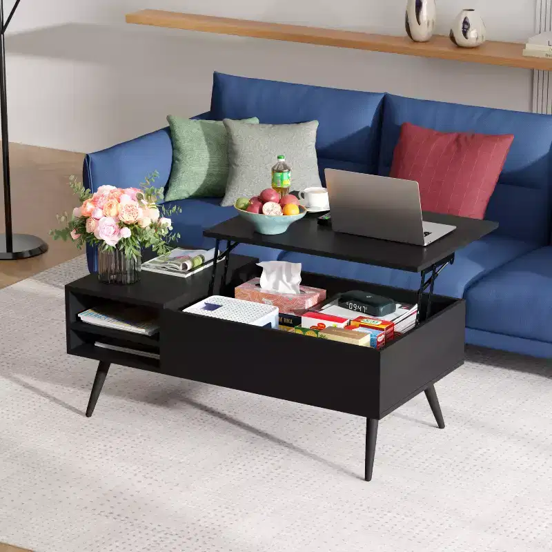 BestMassage Coffee Table Modern Lift-Top Coffee Tables with Ample Storage
