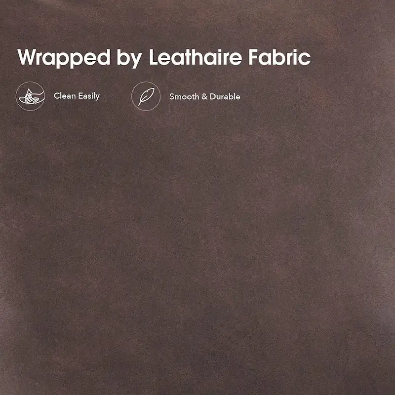 Leathaire Fabric Accent Chair with Ottoman