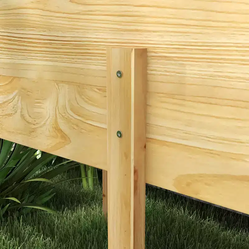 Outsunny 7.4' x 1.8' x 2.6' Raised Garden Bed Kit, Extra Large Elevated Wood Planter Box with Legs & Drainage Holes, 220 lbs. Capacity