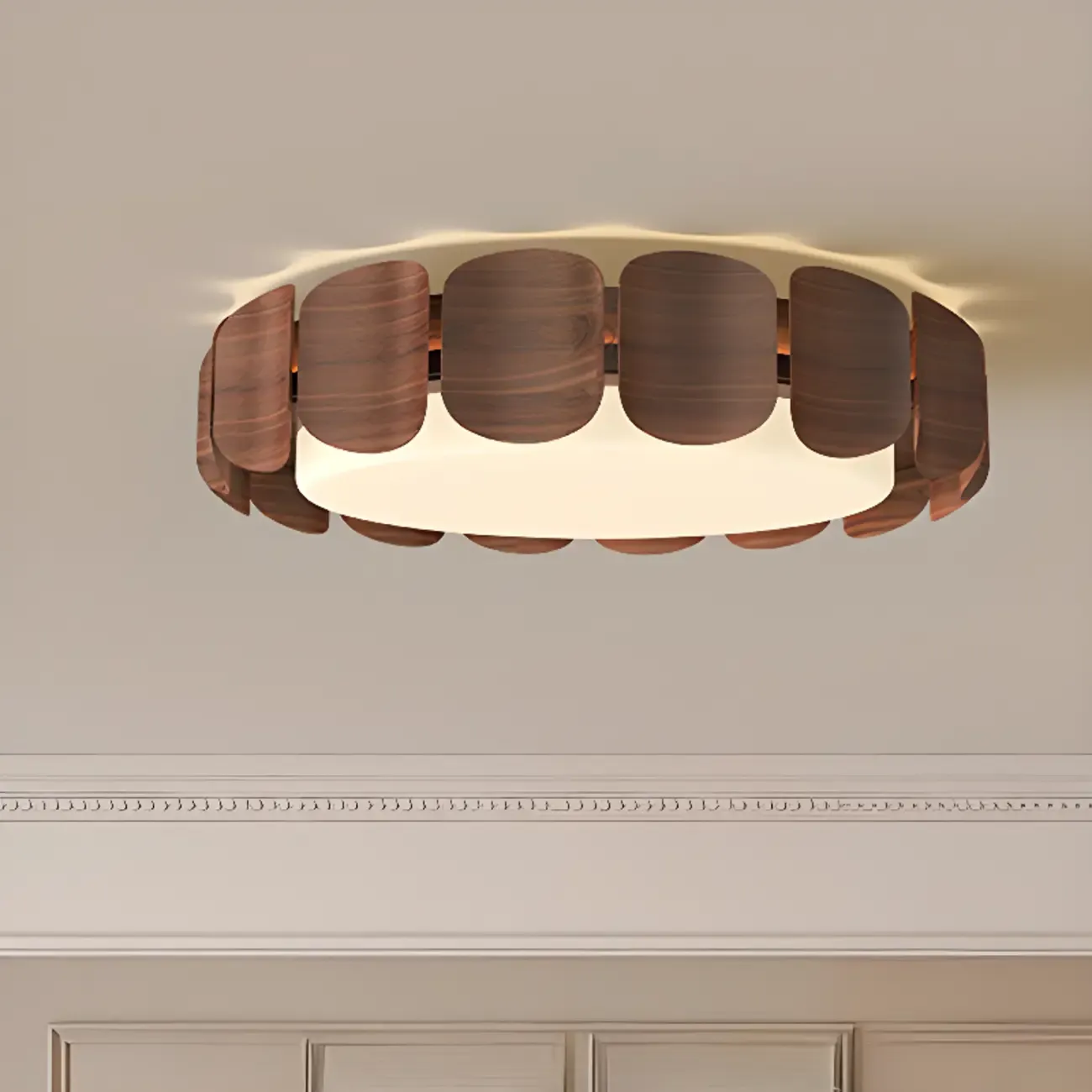 Dimmable Circular Flush Mount Ceiling Light for Living Room