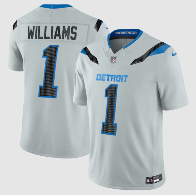 Detroit Lions Jameson Williams Silver 2026 Rivalries Collection Stitched Limited Jersey