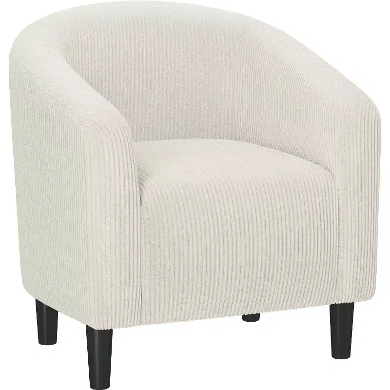 Yaheetech Upholstered Barrel Shaped Accent Chair Club Chair for Living Room