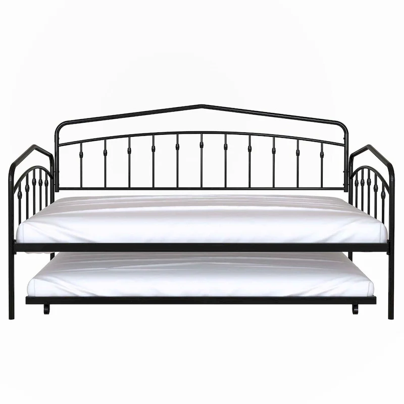 twin daybed with twin trundle, Black
