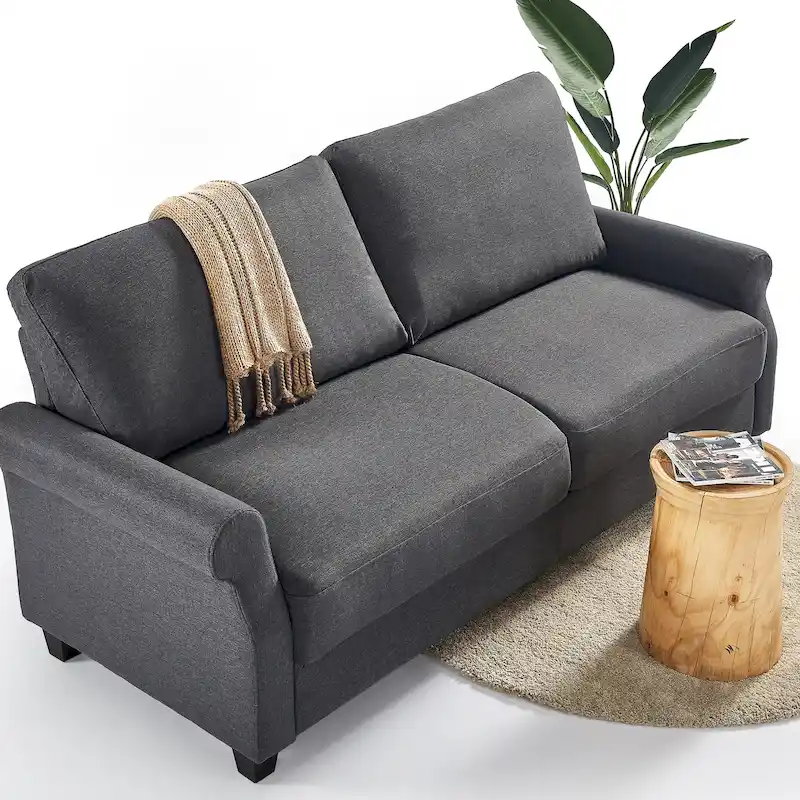 Upholstered 3-Seater Sofa with Rounded Arms | 78