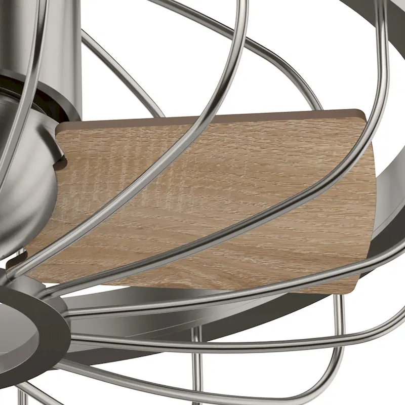 Hunter Roswell Ceiling Fan with Wall Control - Caged, 6-Speed - Farmhouse, Industrial, Transitional