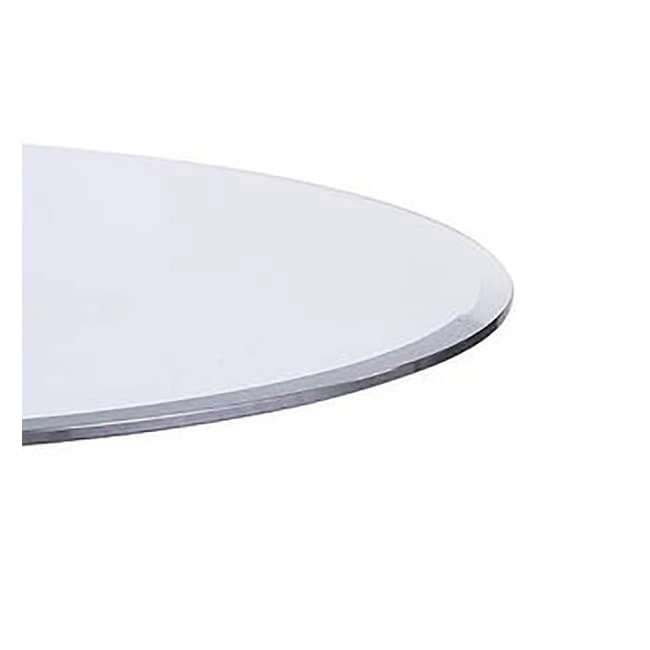 Somette Fiona Round Dining Table with Pedestal Base - Silver