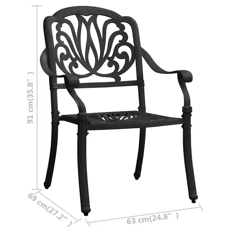 vidaXL Bistro Set Cast Aluminum Durable Bistro Set Round