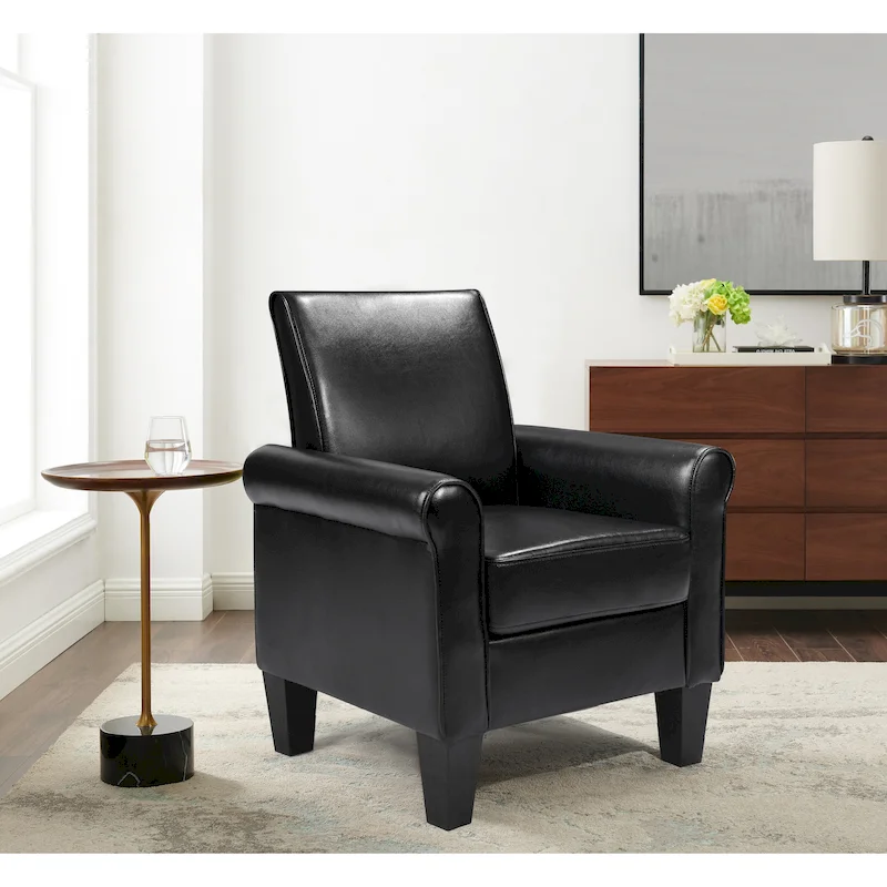 Accent Chair, Comfy Sofa Armchair for Reading, PU Leather
