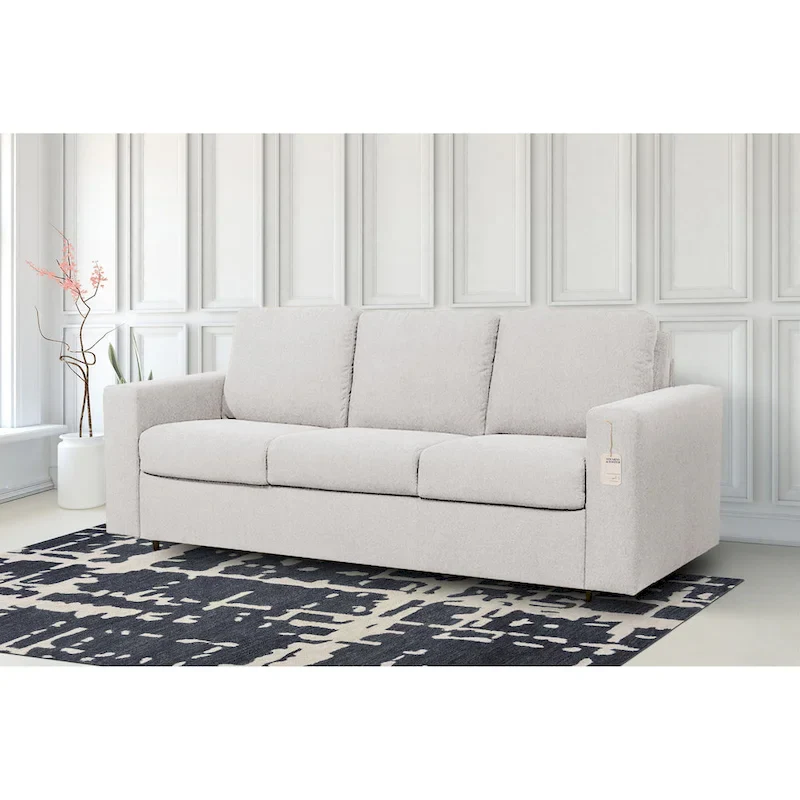Stearns & Foster Paolo 82 in. Queen Sleeper Sofa with 5in Memory Foam Mattress
