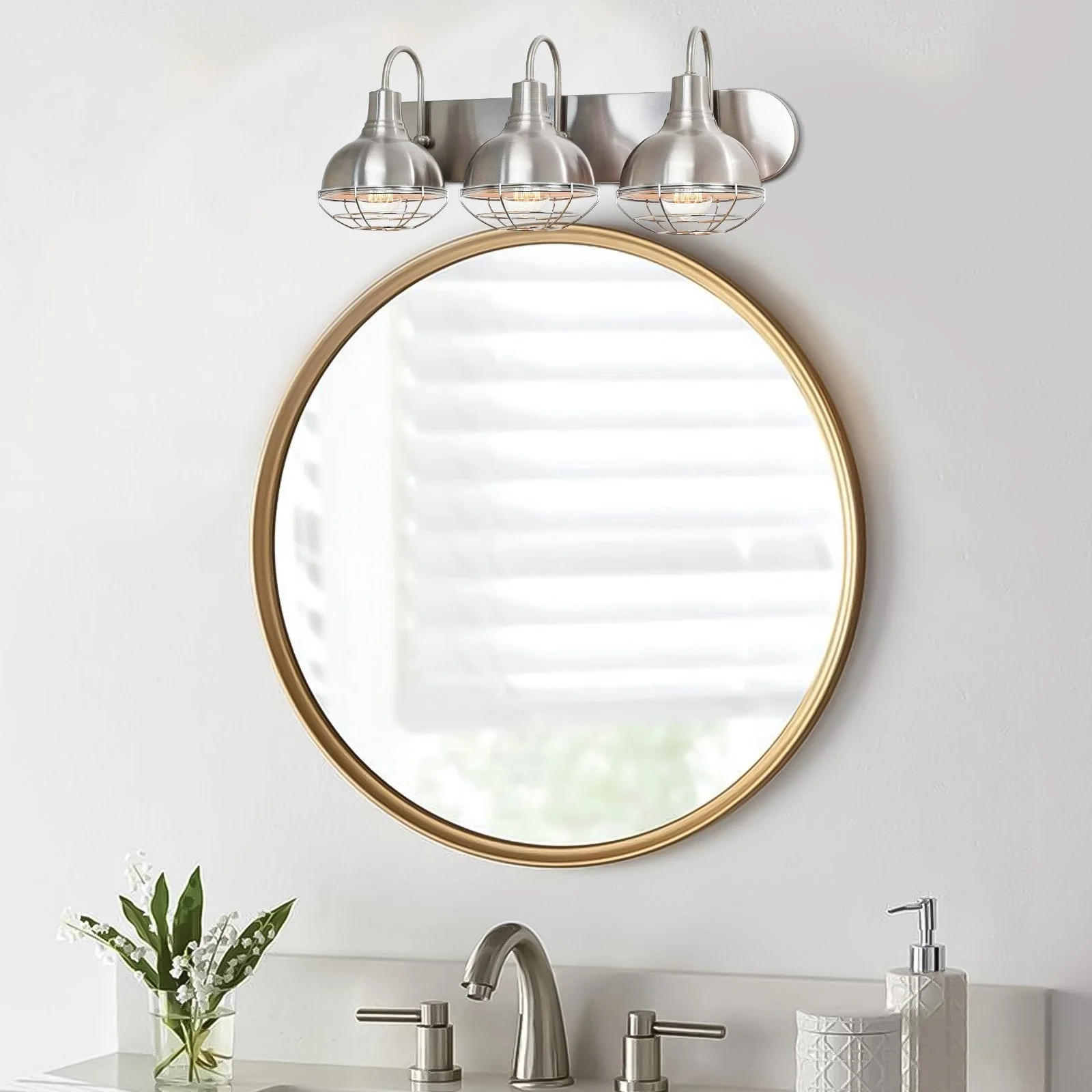 Liberty 24 3-Light Modern Industrial Vanity / Bathroom Light