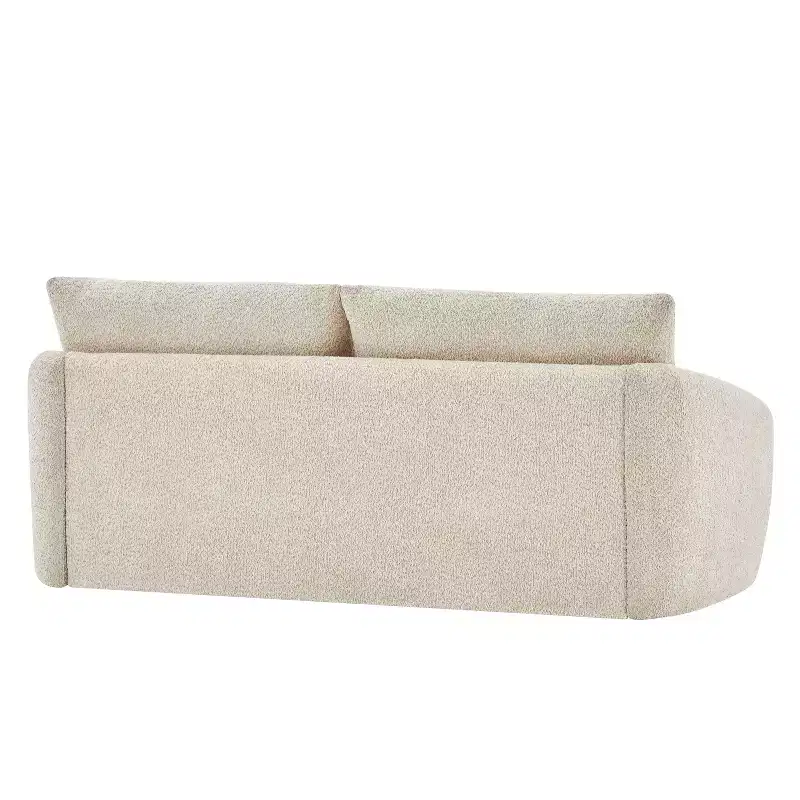 Christopher Knight Home Elara 75-Inch Curved Upholstered Sofa with Solid Wood Frame