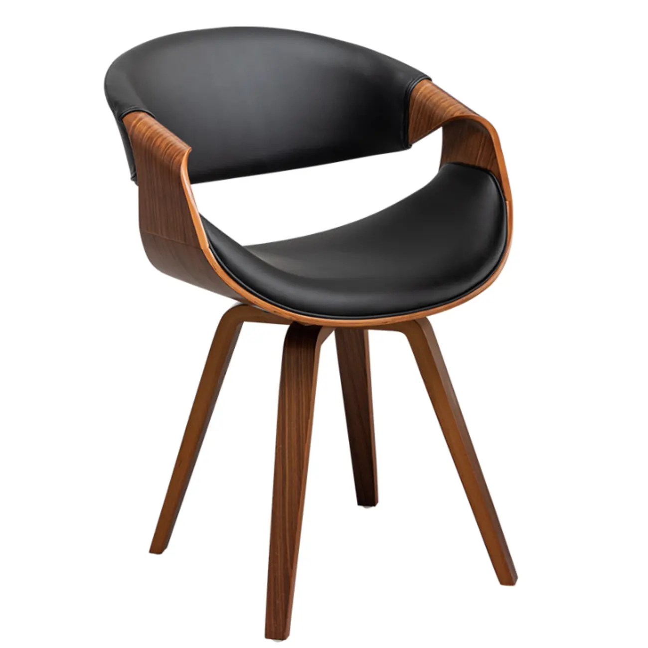 Modern Upholstered Wooden Ergonomic Office Chair