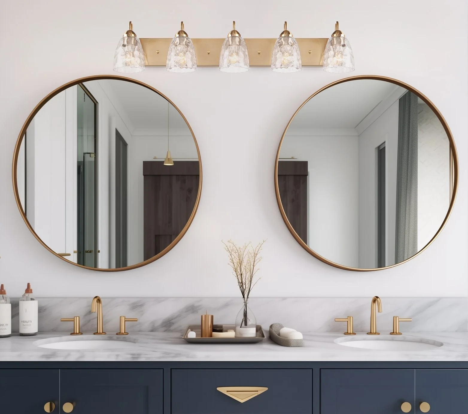 Armada 37 Modern 5-Light Over Mirror Vanity / Bathroom Light
