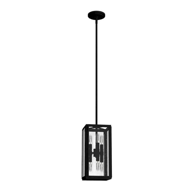 Hunter Felippe 6-Light Pendant w/Clear Seeded Glass, Modern Farmhouse, Industrial - Island, Dining, Entry, Bedroom, Hallway