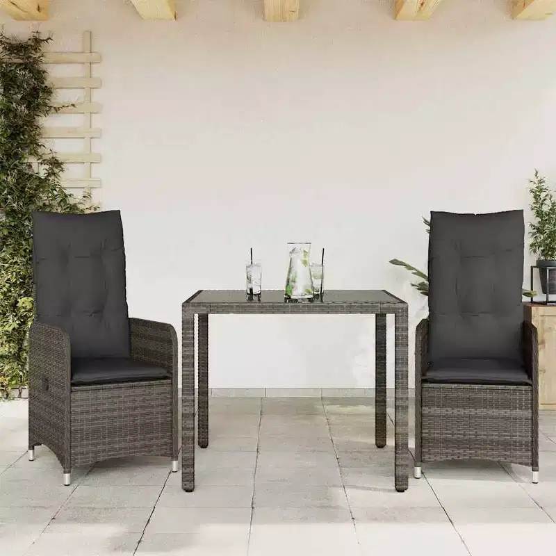 vidaXL Bistro Set PE Rattan 6-seater Bistro Set Rectangular