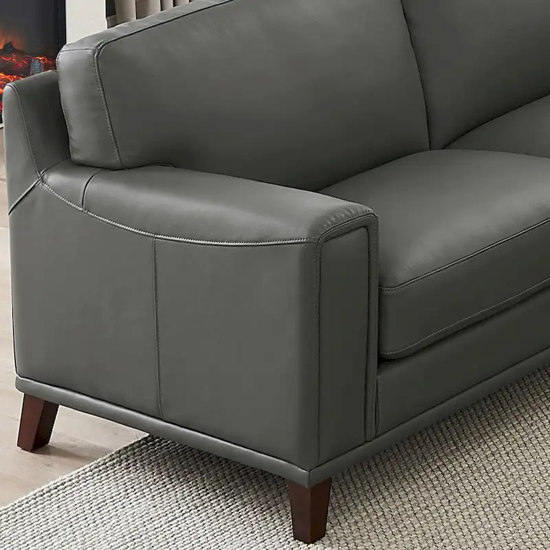 Hydeline Hayward Top Grain Leather Sectional Sofa with Chaise