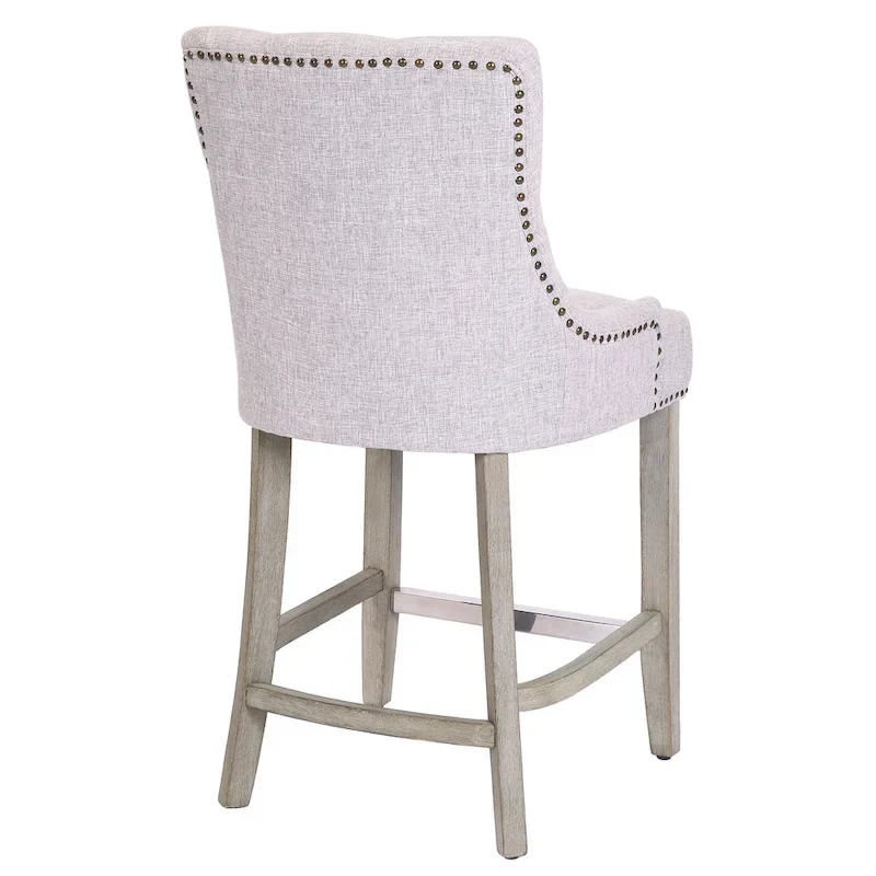 Upholstered Button Tufted Counter Bar Stool