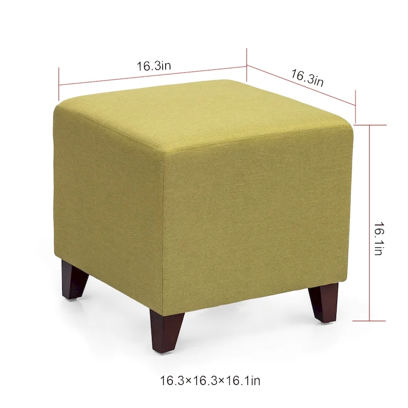 British Style Cube Ottoman Footstool