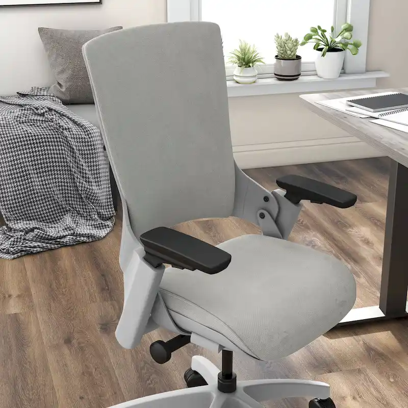 Hudson Modern Grey ANSI-BIFMA Certified Fabric Height Adjustable Office Desk Chair