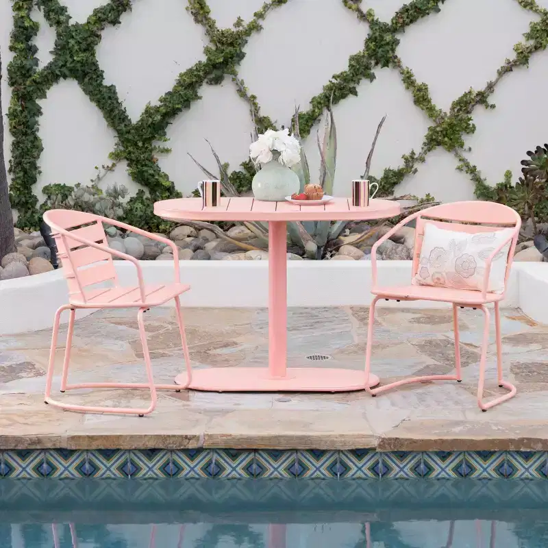 Santa Monica 3pc Iron Patio Bistro Set - Christopher Knight Home