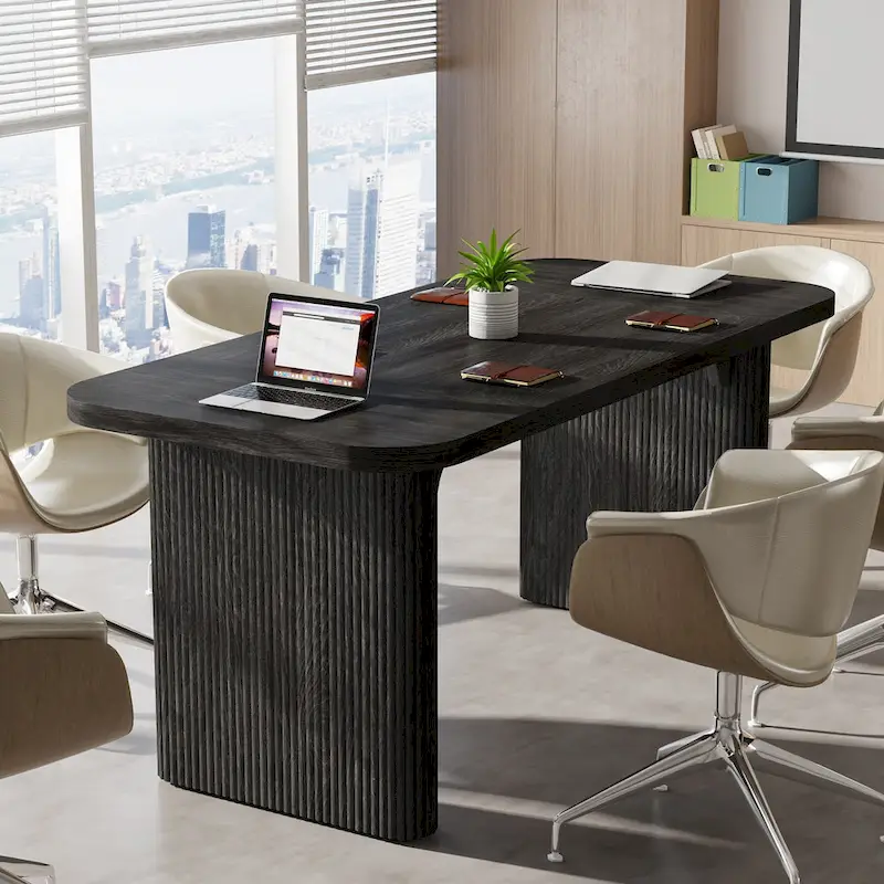 62.99 W Modern Executive Desk Simple Computer Desk with Engineered Wood Top and Legs
