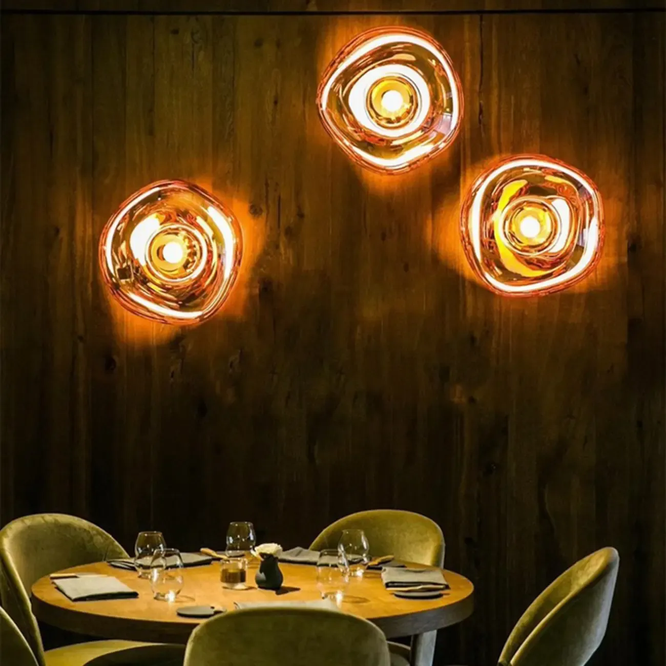 Modern Artistic Irregular Clear Shade Wall Sconce