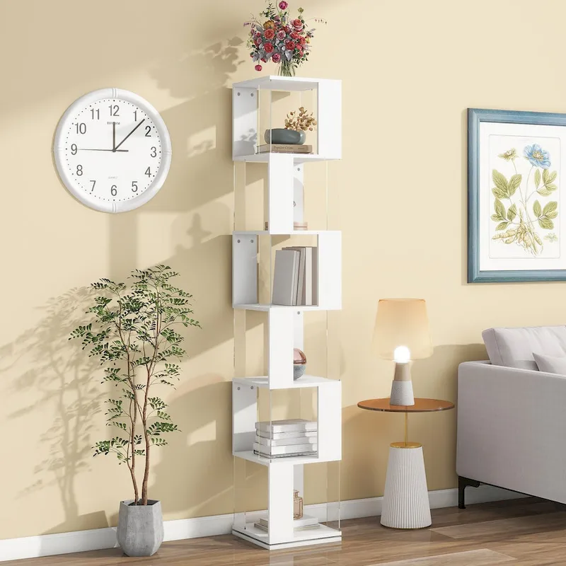 Espresso Wall-Mounted Coat Rack with 8 Hooks, Wooden Storage Shelf, 4-Person