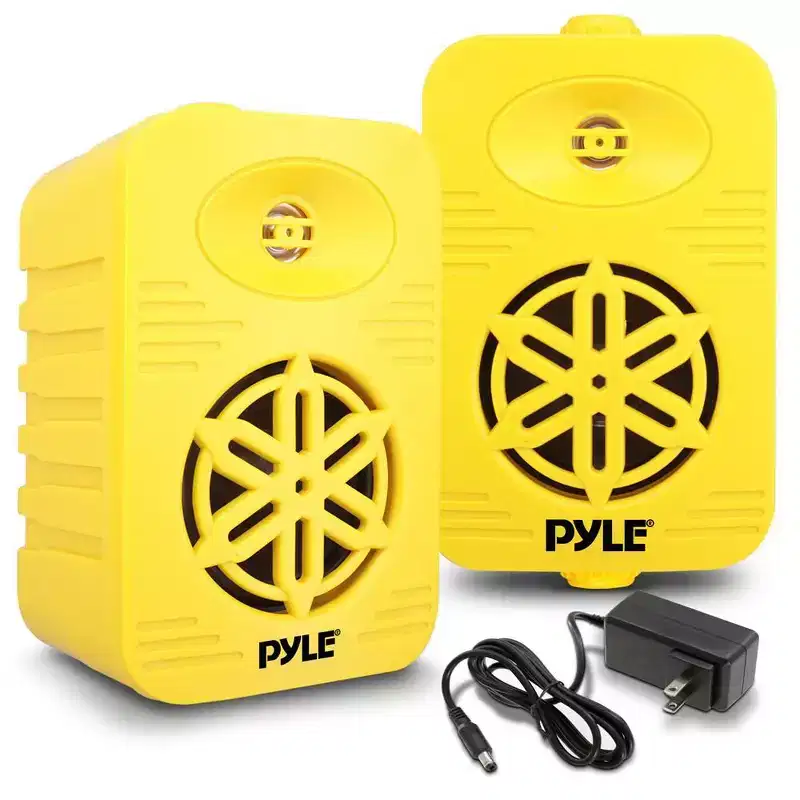 Pyle Bluetooth Indoor Outdoor Speakers Pair - 300 Watt Dual Waterproof 4 2-Way Full Range Speaker System