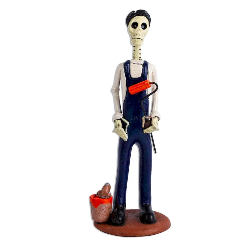 Novica Handmade Painter Catrin Ceramic Sculpture