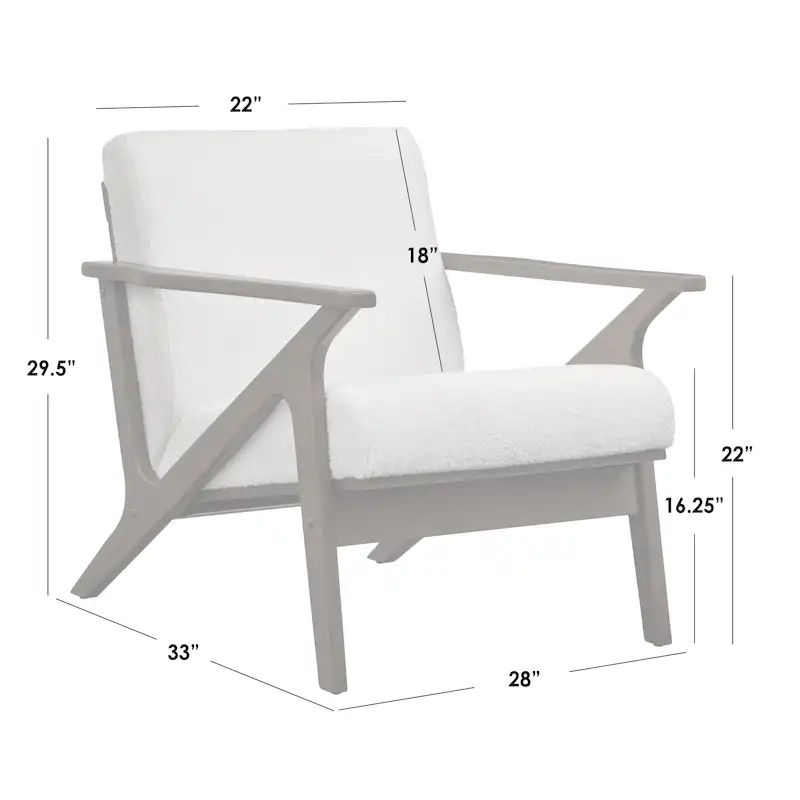 Simple Living Bianca Mid-century Modern Wood Chair