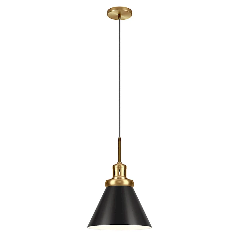 Zeno 12  Wide Pendant with Metal Shade