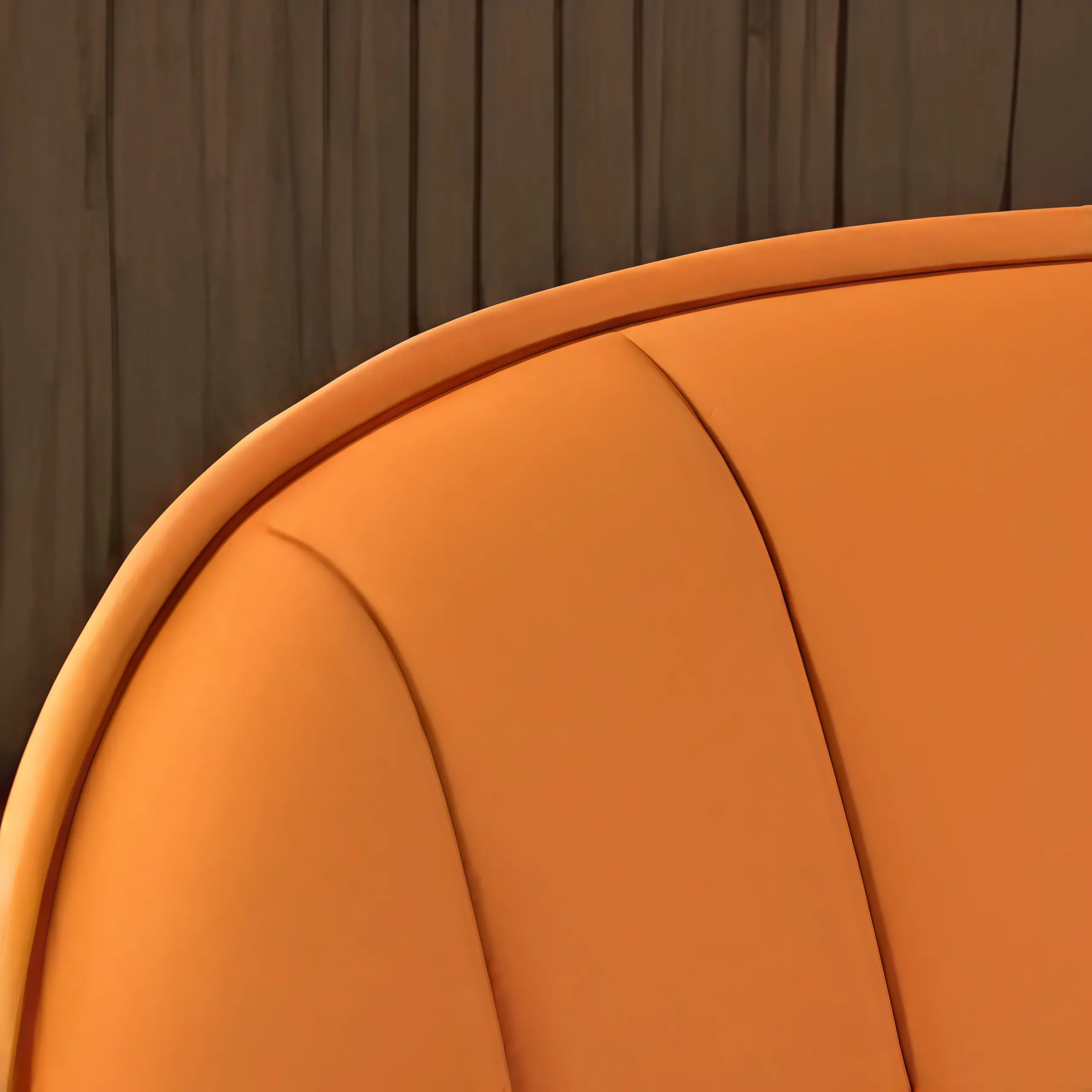 Art Deco Leather Bucket Cushioned Bar Stool