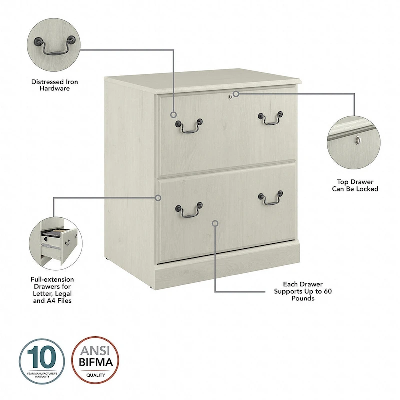 Saratoga Executive Desk, File Cabinet and Bookcases by Bush Furniture