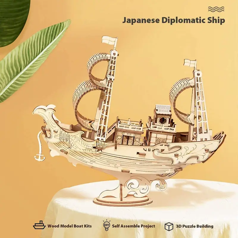 DIY 3D Puzzle - Japanese Diplomatic Ship - 91pcs