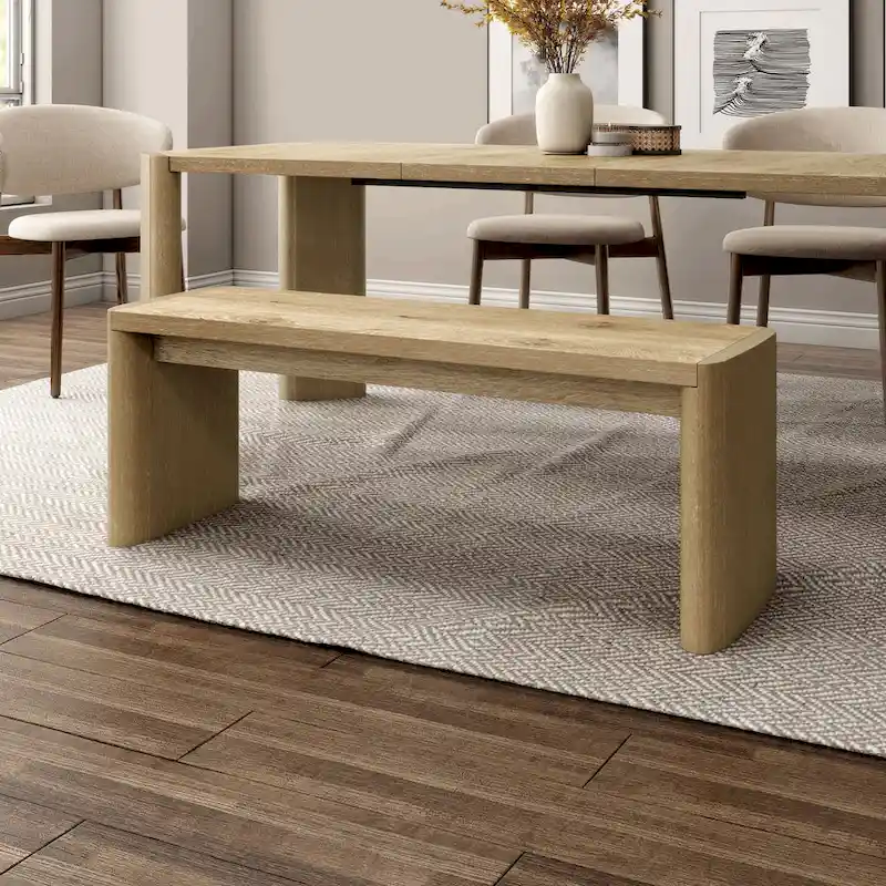 Oak Dining Bench, 2-Seat, 51