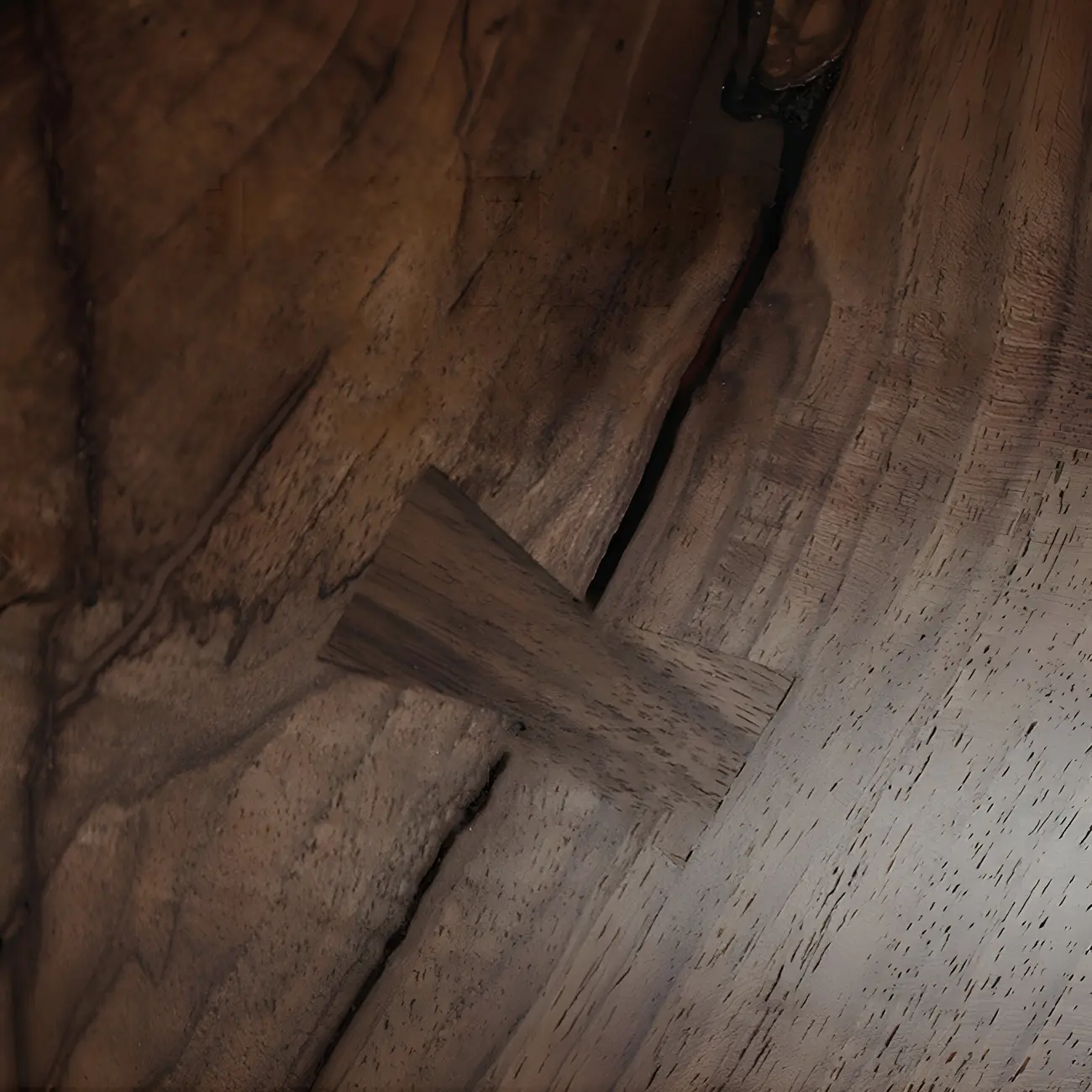 Modern Dimmable LED Brown Cylinder Wood Chandelier