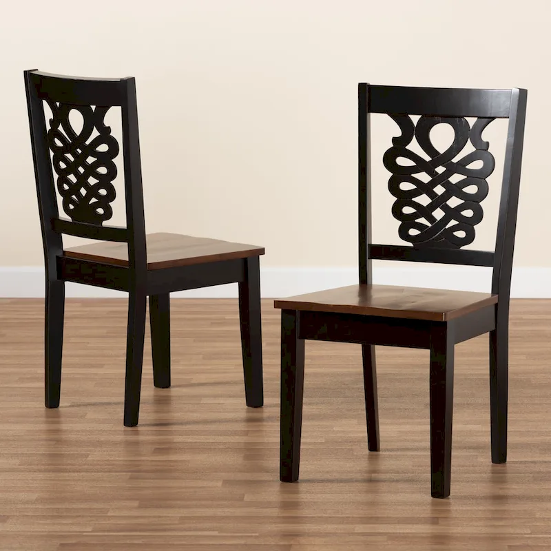 Modern and Contemporary Transitional 2-Piece Dining Chair Set