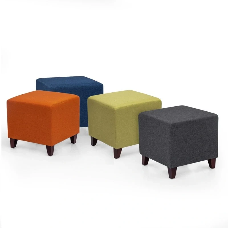 British Style Cube Ottoman Footstool