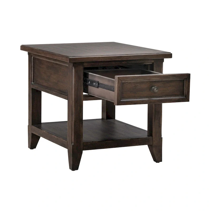 Paradise Valley Saddle Brown Rectangular End Table