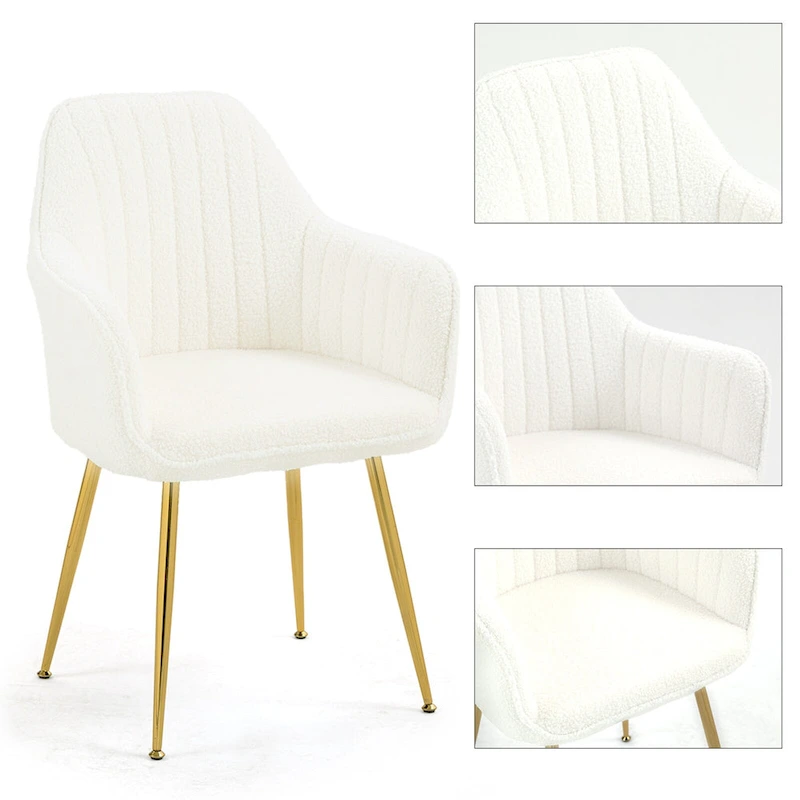 AVAWING Upholstered Dining Chair (Set of 6) Velvet Accent Arm Chair