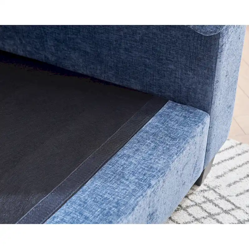 120.1  Chenille L-Shaped Modular Sectional Sofa with Ottoman, 3-Seater Cloud Couch with 22.4  Deep Seats & High-Resilience Foam